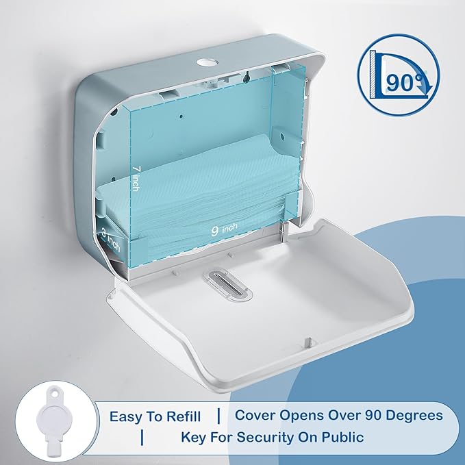 Paper Towel Holder Dispenser Wall Mount,Multifold/Trifold/C Fold Hand Towel Dispenser,Commercial Paper Towel Dispenser for Bathroom Tissue Dispenser,Large Capacity 200 Sheets