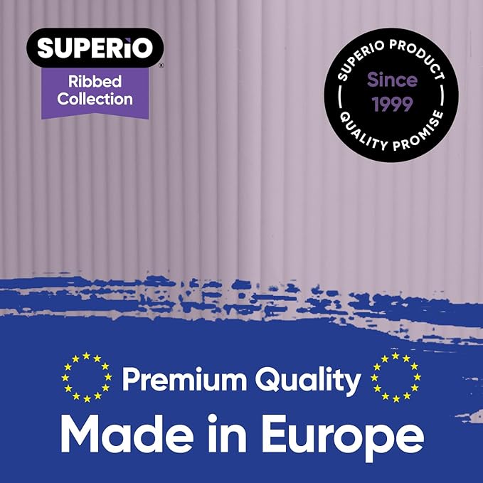Superio Ribbed Collection - Decorative Plastic Basket Open Home Storage Bins Organizer, Small Lilac Purple (4 Pack) Container Boxes for Organizing Closet Storage Bins for Shelves 1.5 Liter