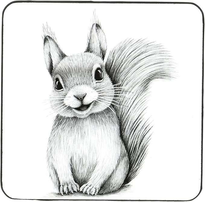 Squirrel 4.25" Coaster