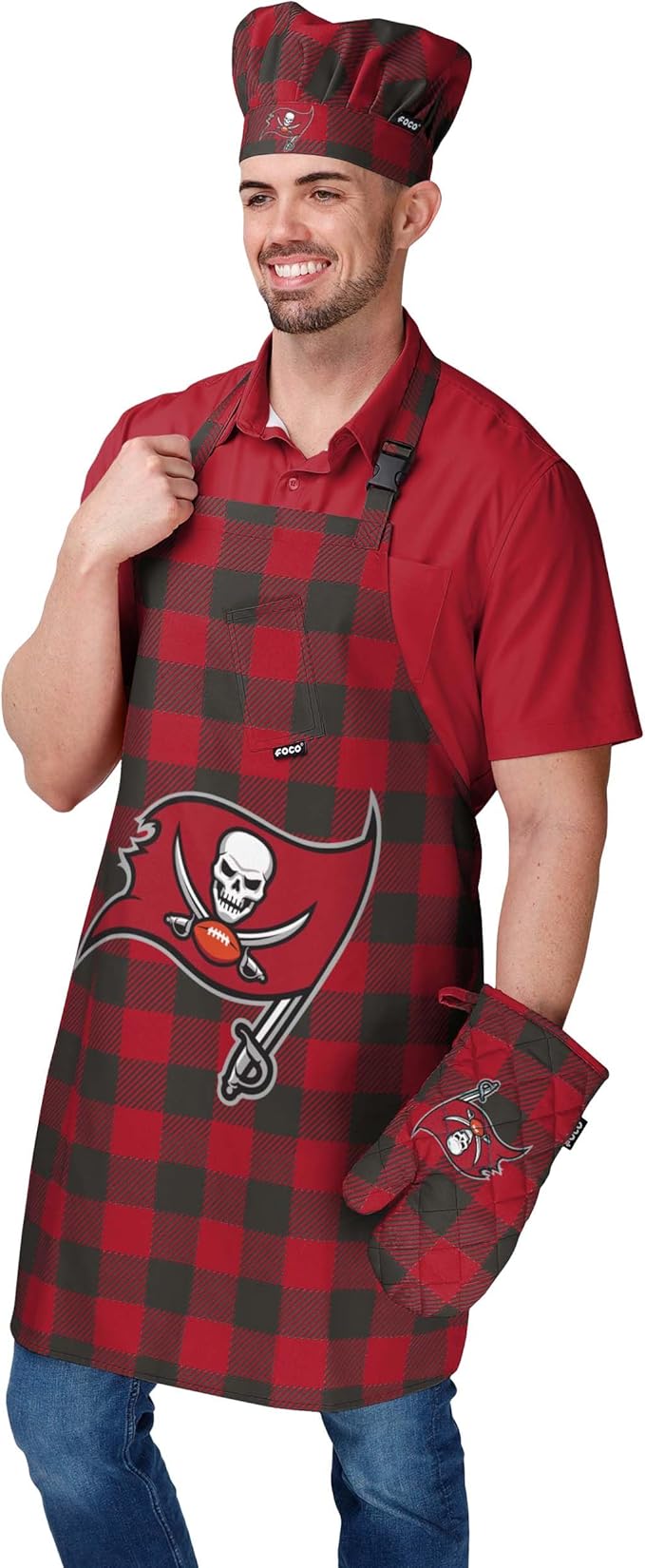 FOCO NFL Unisex-Adult NFL Team Logo Grilling Cooking Chef Gear - Oven Mitt