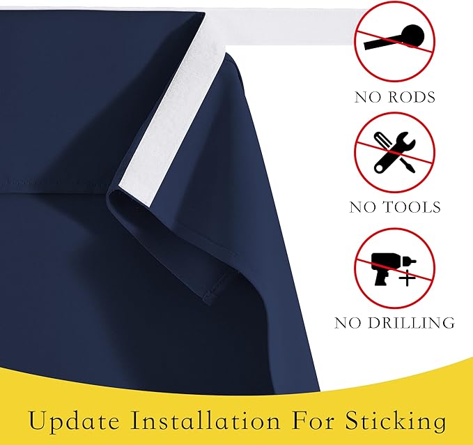NICETOWN Door Curtains - Front Door Curtains for Small Window, Privacy Shades for Sidelight, Thermal Insulated Side Window Covering, W10 X L30, 1 Panel, Navy