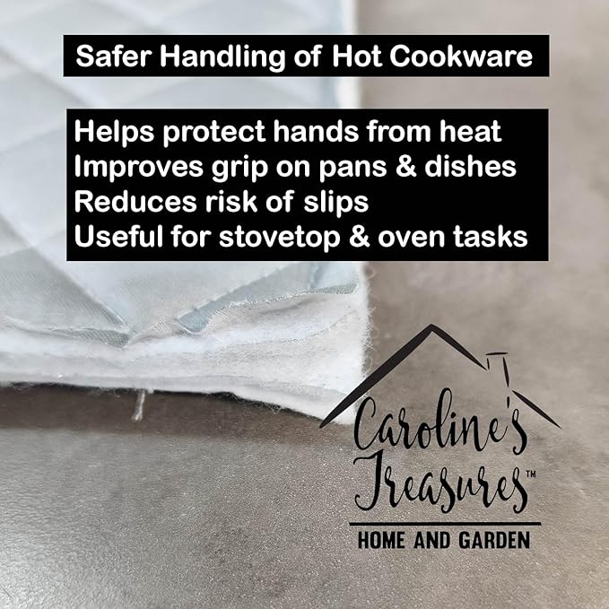 Caroline's Treasures 6133PTHD Houses Pair of Pot Holders Kitchen Heat Resistant Pot Holders Sets Oven Hot Pads for Cooking Baking BBQ, 7 1/2 x 7 1/2