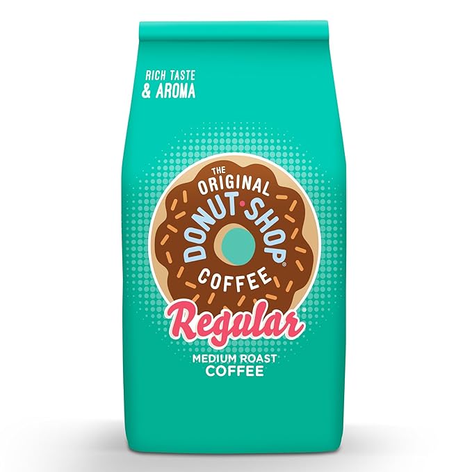 The Original Donut Shop Coffee, Regular, Medium Roast, Ground Coffee, 12 oz Bag (Pack of 2)