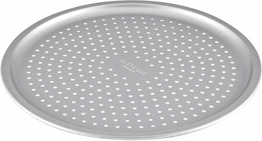Anolon Pro-Bake Aluminized Steel Bakeware Perforated Pizza Pan, 14 Inch - Silver