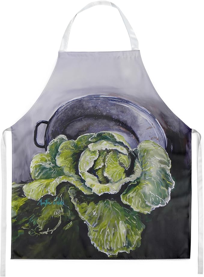 Caroline's Treasures Home Grown In Plaquemines Parish Cabbage Apron Cooking Kitchen Server Baking Crafts Gardening for Adult Women Men, Unisex, Large, Multicolor