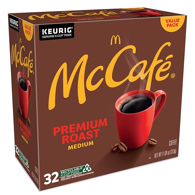 McCafe Premium Roast, Keurig Single Serve K-Cup Pods, Medium Roast Coffee Pods, 32 Count