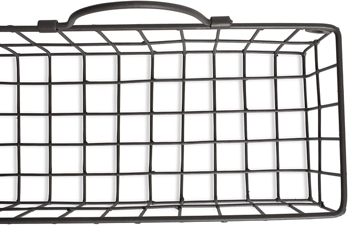 DII Farmhouse Vintage Décor, Wire Wall Basket, Assorted, Gray, 2 Piece