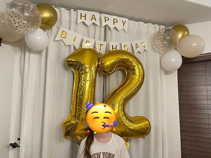 Number Balloons Big 11 11st Birthday Gold Party Decorations for Women Men, 40 In 11st Balloons for Engagement, Wedding, Celebration Party, Graduations, Photo Shoot