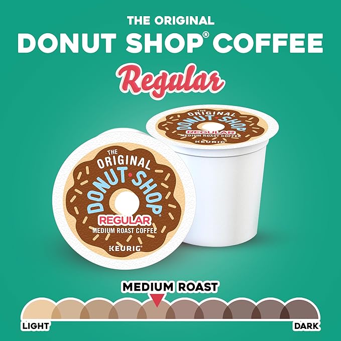 The Original Donut Shop Regular Keurig Single-Serve K-Cup Pods, Medium Roast Coffee, 48 Count, Pack of 4