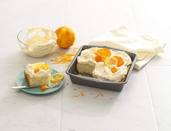 GoodCook 8x8-Inch Baking Pan Set, 2-Pack, Gray