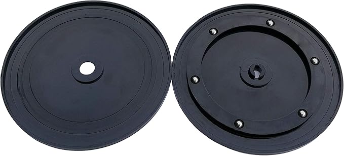 FixtureDisplays® 6" Black Plastic Spinner Lazy Susan Turntable Organizer for Spice Rack Table Cake Kitchen Pantry Decorating 16975-NEW-NF