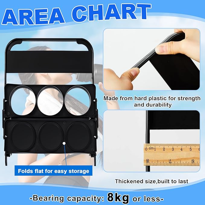 Suclain Water Bottle Carrier with 20 Oz Bottles and Stickers Plastic Wide Mouth Sports Water Bottle Squeeze Team Bottles with Black Lid for Fitness Bike Gym(14 Pcs,Grey)