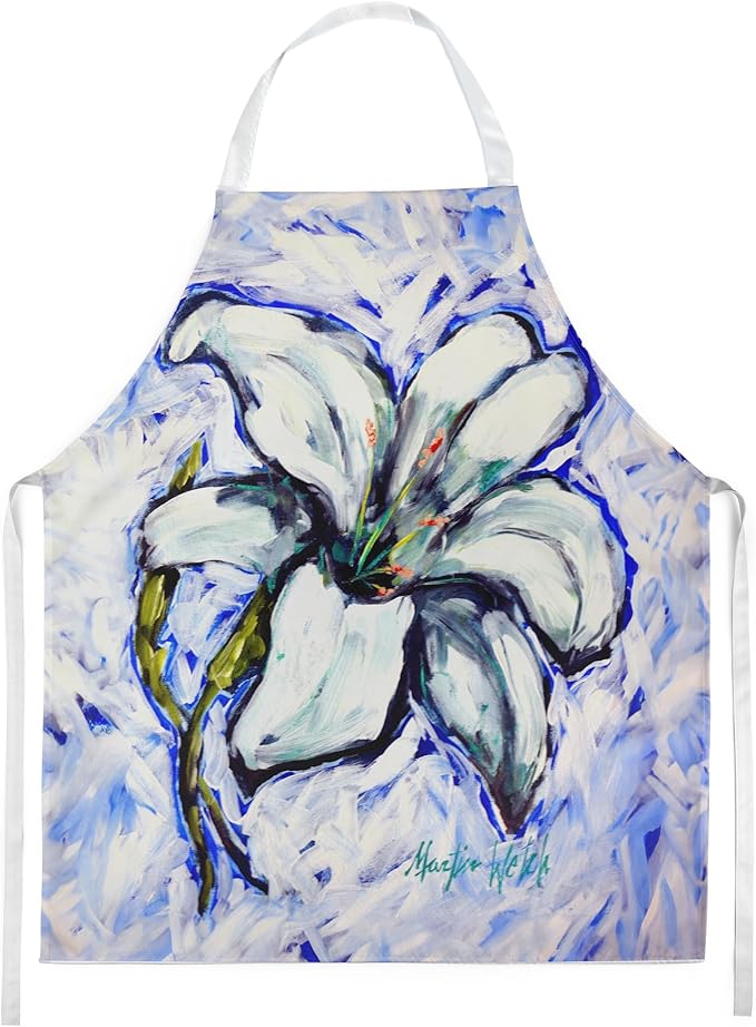Caroline's Treasures Lily Apron Cooking Kitchen Server Baking Crafts Gardening for Adult Women Men, Unisex, Large, Multicolor
