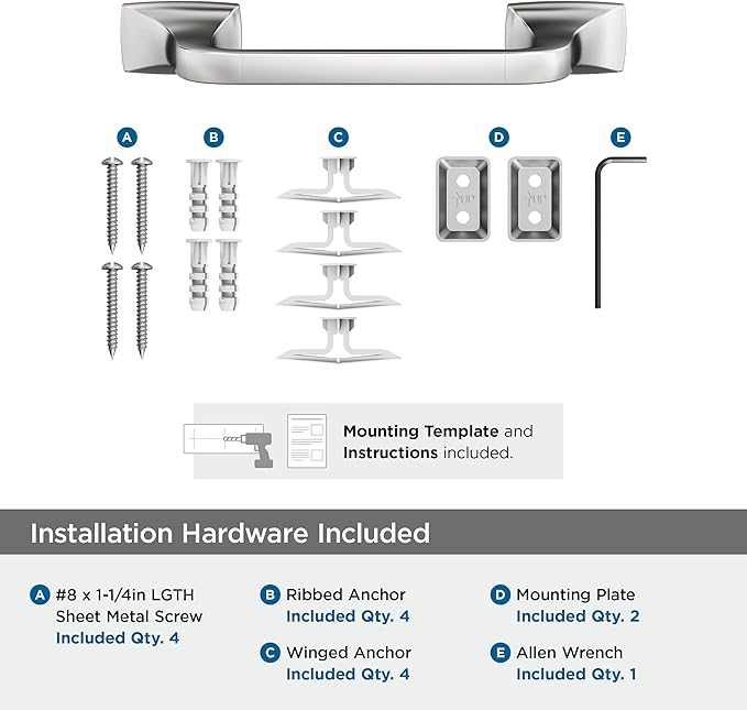 Amerock Highland Ridge Chrome 9 inch (229mm) Towel Bar, BH3601526