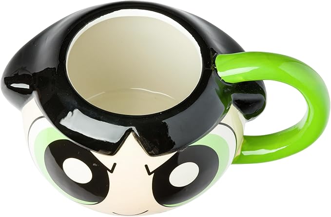 Silver Buffalo Powerpuff Girls Buttercup Ceramic 3D Sculpted Mug, 20 Ounces