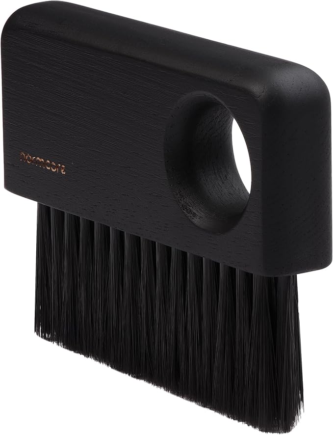 Normcore Coffee Cleaning Brush, Barista Bench Brush for Espresso Machine, Grinder, and Countertop, Compact Coffee Cleaning Tool for Home or Cafe Baristas, American Black Oak Wood Handle