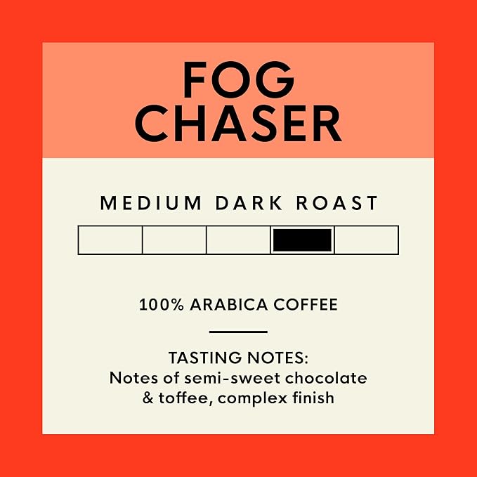 San Francisco Bay Coffee - Medium-Dark Roast - Fog Chaser (120 ct) - Single Serve Coffee Pods, Commercially Compostable, K Cup Compatible