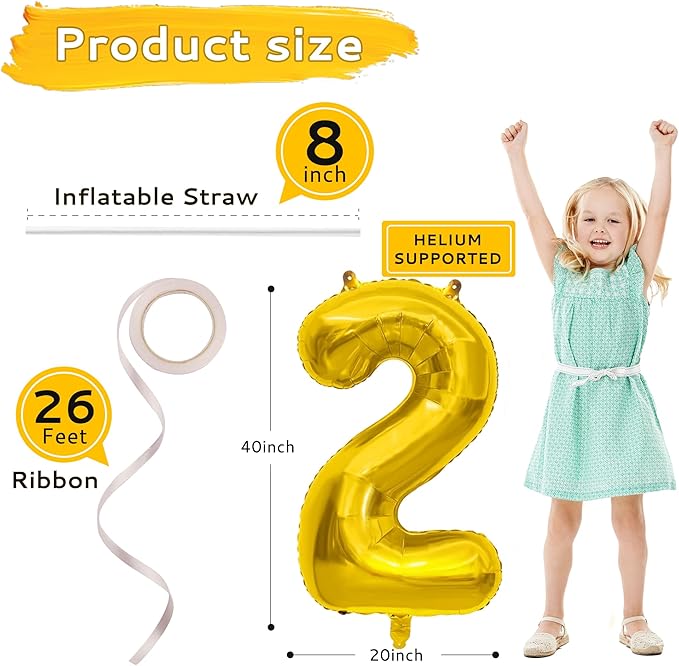 2026 Balloons 2026 Graduation Decorations - 40" Large 2026 Gold Foil Number Balloon Graduation Party Decor Graduation Balloons Class of 2026 Birthday Anniversary Graduation Party Favors Supplies