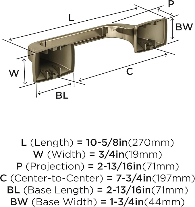 Amerock BH36011BBZ | Golden Champagne Pivoting Double Post Toilet Paper Holder | 10-5/8 in. (270 mm) Toilet Tissue Holder | Highland Ridge | Bath Tissue Holder | Bathroom Hardware | Bath Accessories