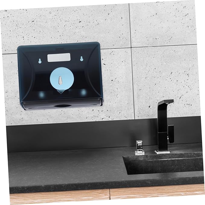 Cabilock Wall Mount Paper Towel Box Touchless Dispenser for Bathroom Kitchen Hotel Large Capacity Easy to Clean Space Saving