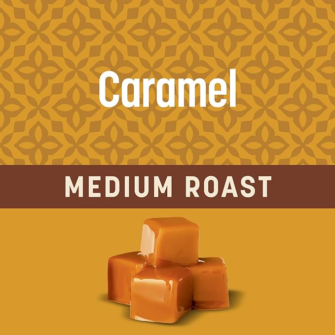 Don Francisco's Caramel Flavored Coffee Pods, 24 Count, Medium Roast, Compatible with Keurig Brewers