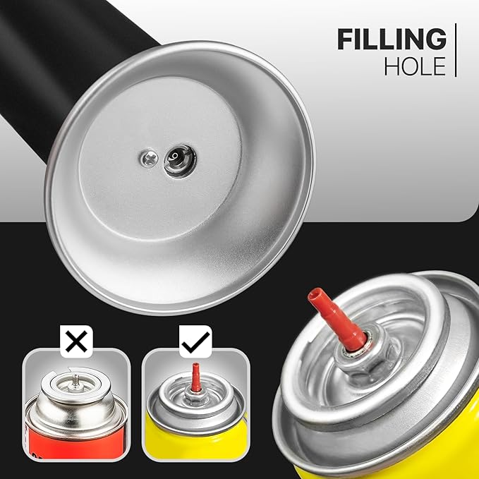 mollie Mini Butane Torch Lighter with Adjustable Flame, Small Refillable Kitchen Cooking Blow Torch for Creme Brulee, Windproof Baking Torch with Safety Lock, Silver (Butane Gas Not Included)