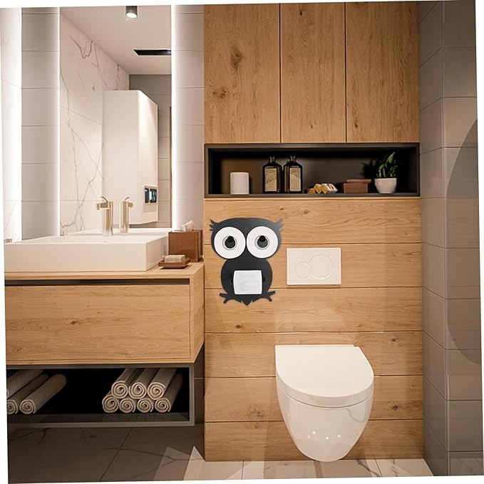 Lovely Owl Tissue Stand Paper Towel Holder Bathroom Toilet Paper Storage Rack for Home Office Kitchen Decor Easy Extract and Multi-use Organizer