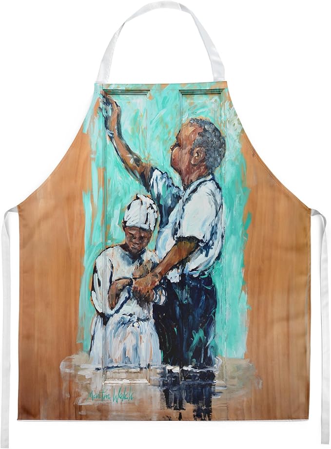 Caroline's Treasures Nostalgic Just As I Am Apron Cooking Kitchen Server Baking Crafts Gardening for Adult Women Men, Unisex, Large, Multicolor