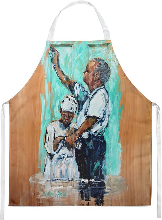Caroline's Treasures Nostalgic Just As I Am Apron Cooking Kitchen Server Baking Crafts Gardening for Adult Women Men, Unisex, Large, Multicolor