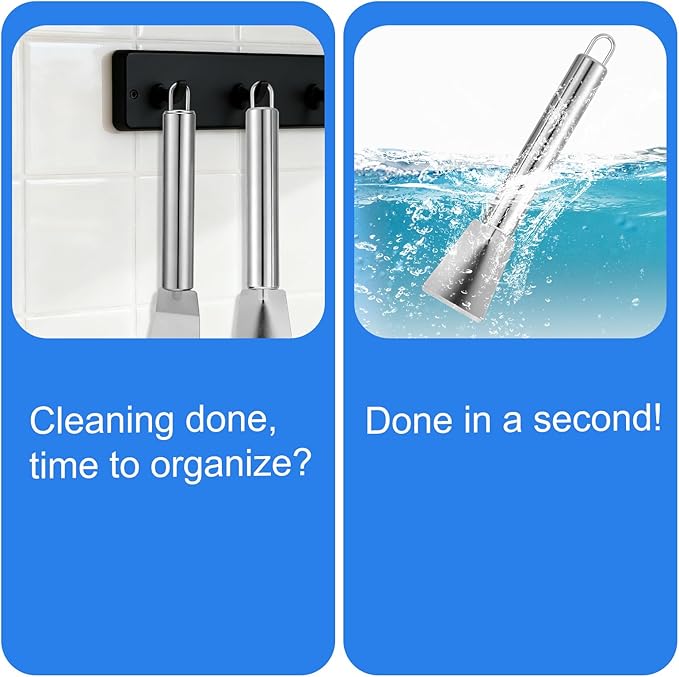 4pcs Multi-Functional Cleaning Tool, Stainless Steel Curved Shovels and Straight Shovels Stove Cleaning Brush & Multi-Functional Brush for Kitchen Bathroom Glass Tiles
