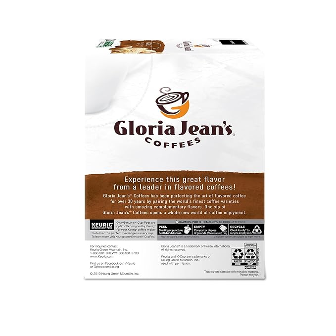Gloria Jean's Coffees Hazelnut, Single-Serve Keurig K-Cup Pods, Flavored Medium Roast Coffee, 96 Count
