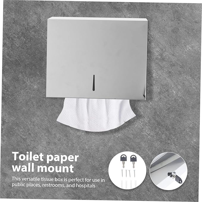Paper Towel Dispenser Wall Mount Hand Towel Holder for Bathrooms Hospitals and Kitchens Commercial Tissue Box Elegant Design