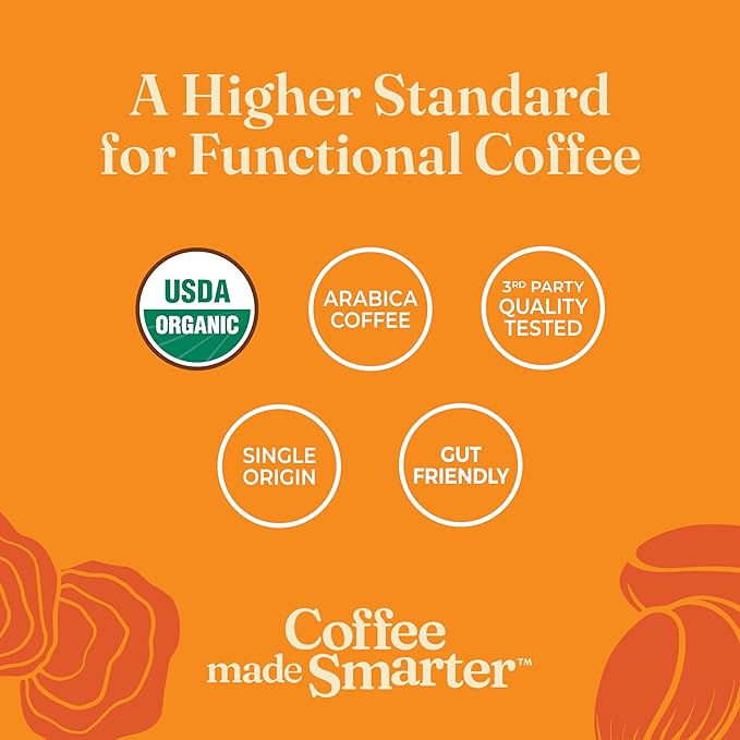 Four Sigmatic Mushroom Mix Coffee Lion's Mane | Focus | Pack of 3 (30 Packets Total)