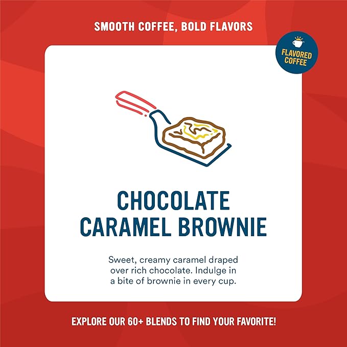 Cameron's Coffee Roasted Ground Coffee Bag, Chocolate Caramel Brownie, 32 Ounce (Pack of 2)