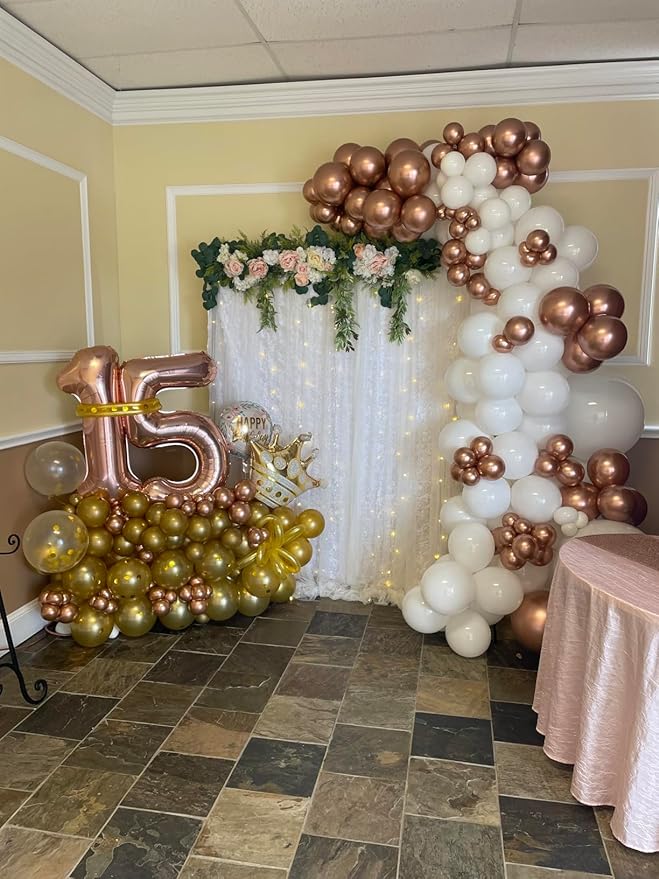 17 Balloon Numbers 40 In, 17th Birthday Decorations for Boys Girls, Rose Gold Happy 71st Birthday Party Decorations Big Balloons for Wedding, Celebration Party, Graduations