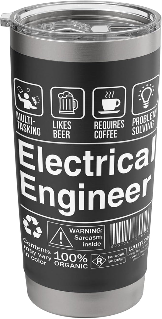Electrical Engineer Funny Description Label Stainless Steel Insulated Tumbler