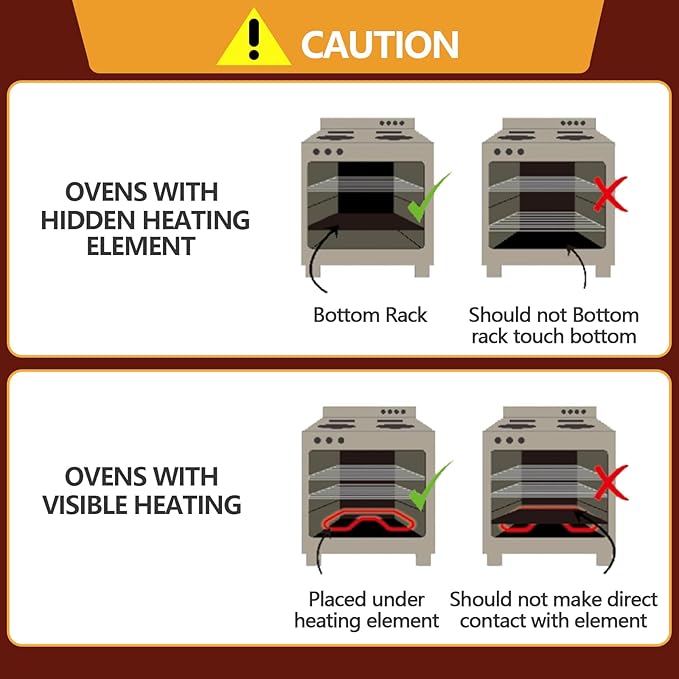 UBeesize 4 Pack XL Thickened Oven Liners for Bottom of Oven, Reusable 17x25 Inch Heavy Duty Non Stick Teflon Oven Mats BPA & PFOA Free, Fit Electric Gas Toaster Convection Microwave Ovens Grills