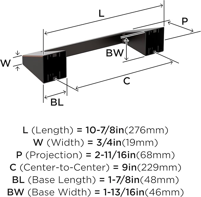 Amerock Blackrock Oil-Rubbed Bronze 9 inch (229mm) Towel Bar, BH36005ORB