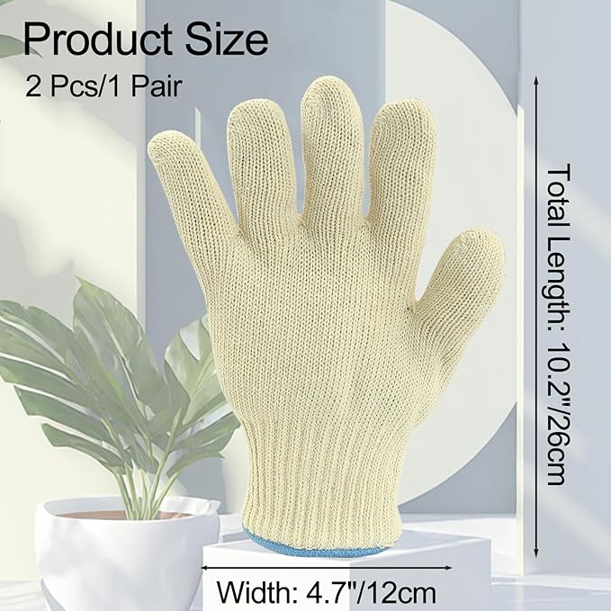 Luomorgo 1 Pair Heat Resistant Gloves, 480°C / 896°F Oven Gloves Oven Mitts, Hot Food Gloves for BBQ, Grilling, Baking, Cooking
