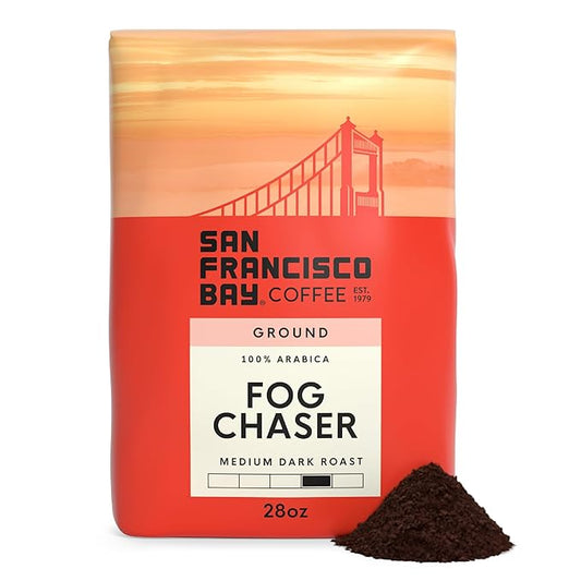 San Francisco Bay Ground Coffee, Fog Chaser (28 oz Bag), Medium-Dark Roast Coffee