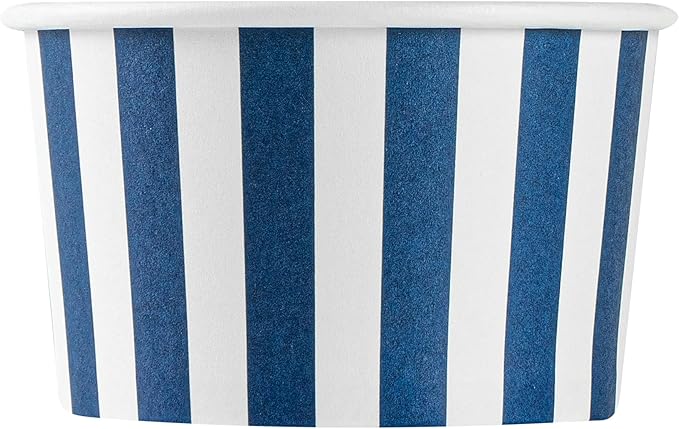 Restaurantware Blue 200 Count To Go Cup Disposable 3 x 3 x 1.8 Inches Paper Mini Cup Grease-Resistant Cup Recyclable Durable Design, Lids Sold Separately