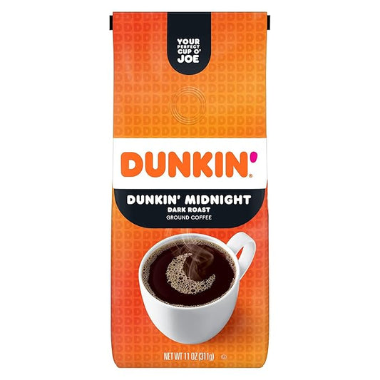 Dunkin' Donuts® Ground Coffee, Dunkin' Midnight, 12 Oz Bag