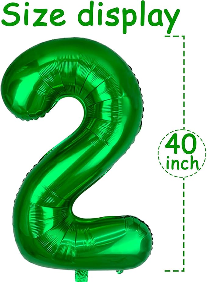 Huge Dark Green 2026 New Year Balloons 40 Inch 2026 Emerald Green Mylar Foil Helium Number Balloons 2026 Christmas New Year Eve Graduation Party Decorations Supplies