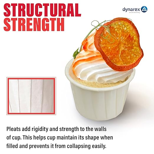 Dynarex Paper Medicine Cups - 1 oz Disposable Souffle Cups for Pills & Meds - Small Paper Cups with Tightly Rolled Edges, Box Pleats - for Hospitals, Patient Care, Home Use - 250 per Box, 20 Boxes
