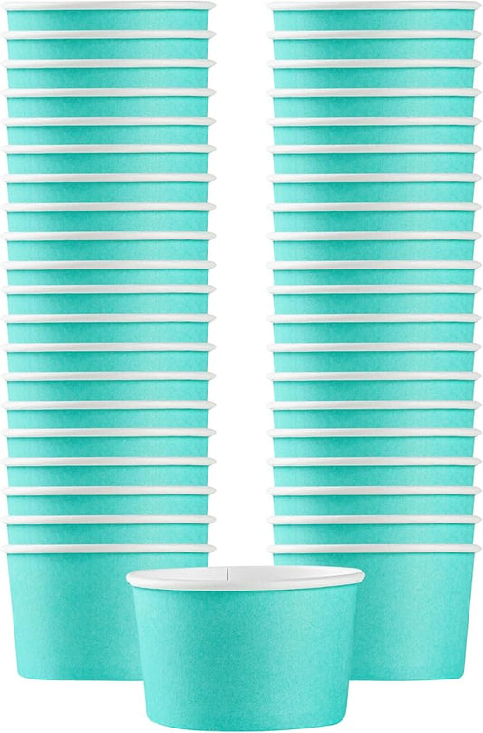 Restaurantware Blue 200 Count To Go Cup Disposable 3 x 3 x 1.8 Inches Paper Mini Cup Grease-Resistant Cup Recyclable Durable Design