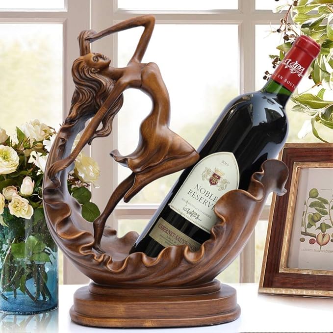 Wine Holder European Beauty Wine Rack Personality Home Kitchen Restaurant Resin Wine Rack Decoration Countertop Cabinet Cellar Narrow