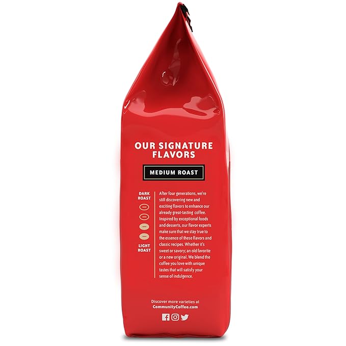 Community Coffee Toasted Hazelnut Flavored 12 Ounce, Medium Roast Ground Coffee, 12 Ounce Bag (Pack of 2)