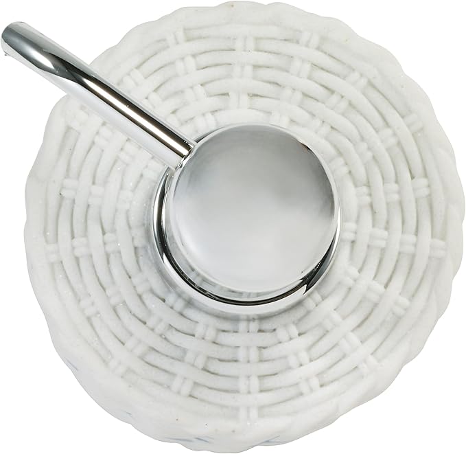 Izod – Lotion Pump, Hand-Painted Resin with Woven Wicker-Inspired Design, Soap or Lotion Dispenser for Bathroom, Kitchen or Vanity (Savannah)
