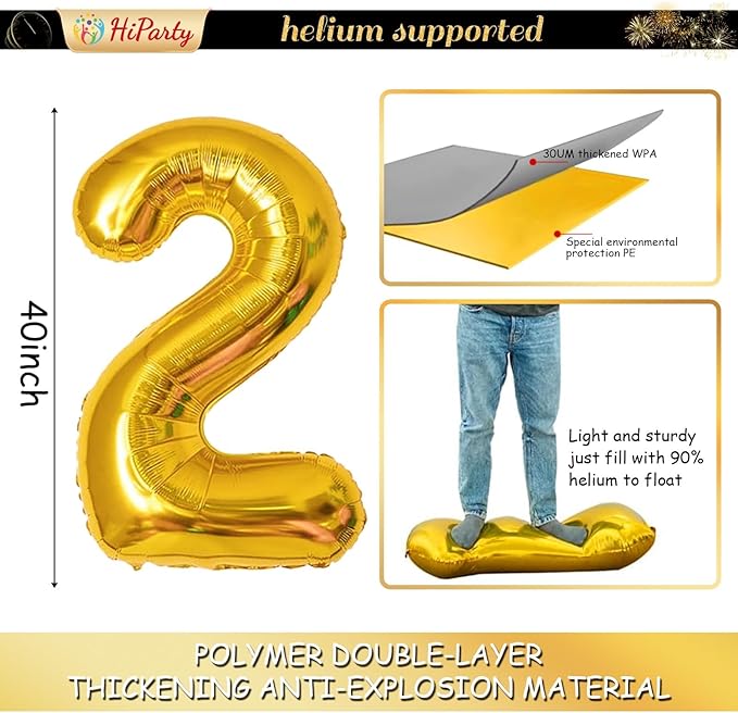 Upgraded, 42in Large 2026 Balloons Numbers, with 8pcs Star Balloon and Accessories, 3D Premium Aluminum Foil, Graduation Balloons for Graduation Decorations 2026, Grad Party Decorations, Gold