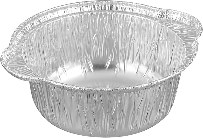 Foil Lux 34 Ounce Pans And Lids, 10 Disposable Pots With Lids - Oven-Ready, Stove Compatible, Aluminum Foil Baking Pans, Freezable, For Outdoor Camping, Vacation, Picnic, And More - Restaurantware